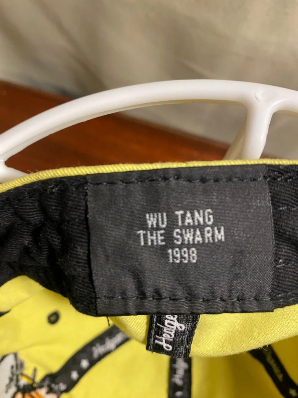WU Tang The Swarm 1998 Headgear Classic Embroidered  Bee Logo Dad Hat Yellow O/S